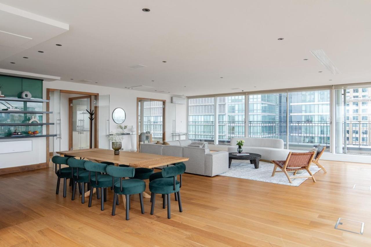 런던 The Canary Wharf Secret - Glamorous 3Bdr Flat With Terrace And Parking 아파트 외부 사진