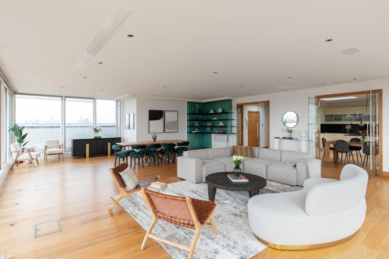 런던 The Canary Wharf Secret - Glamorous 3Bdr Flat With Terrace And Parking 아파트 외부 사진