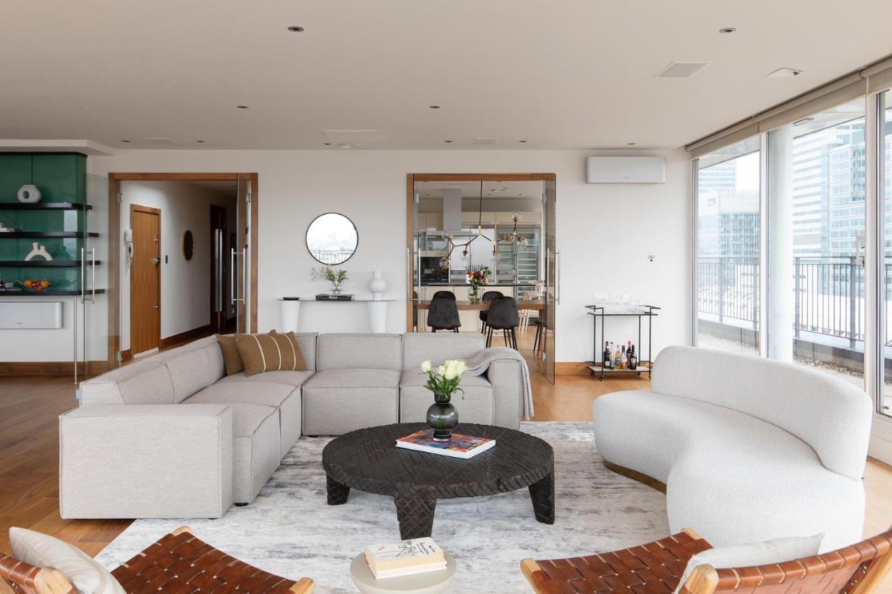 런던 The Canary Wharf Secret - Glamorous 3Bdr Flat With Terrace And Parking 아파트 외부 사진