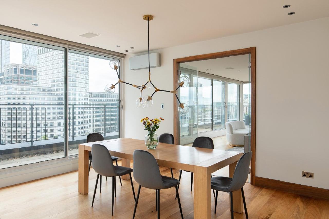 런던 The Canary Wharf Secret - Glamorous 3Bdr Flat With Terrace And Parking 아파트 외부 사진