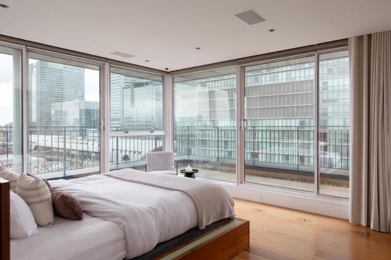 런던 The Canary Wharf Secret - Glamorous 3Bdr Flat With Terrace And Parking 아파트 외부 사진