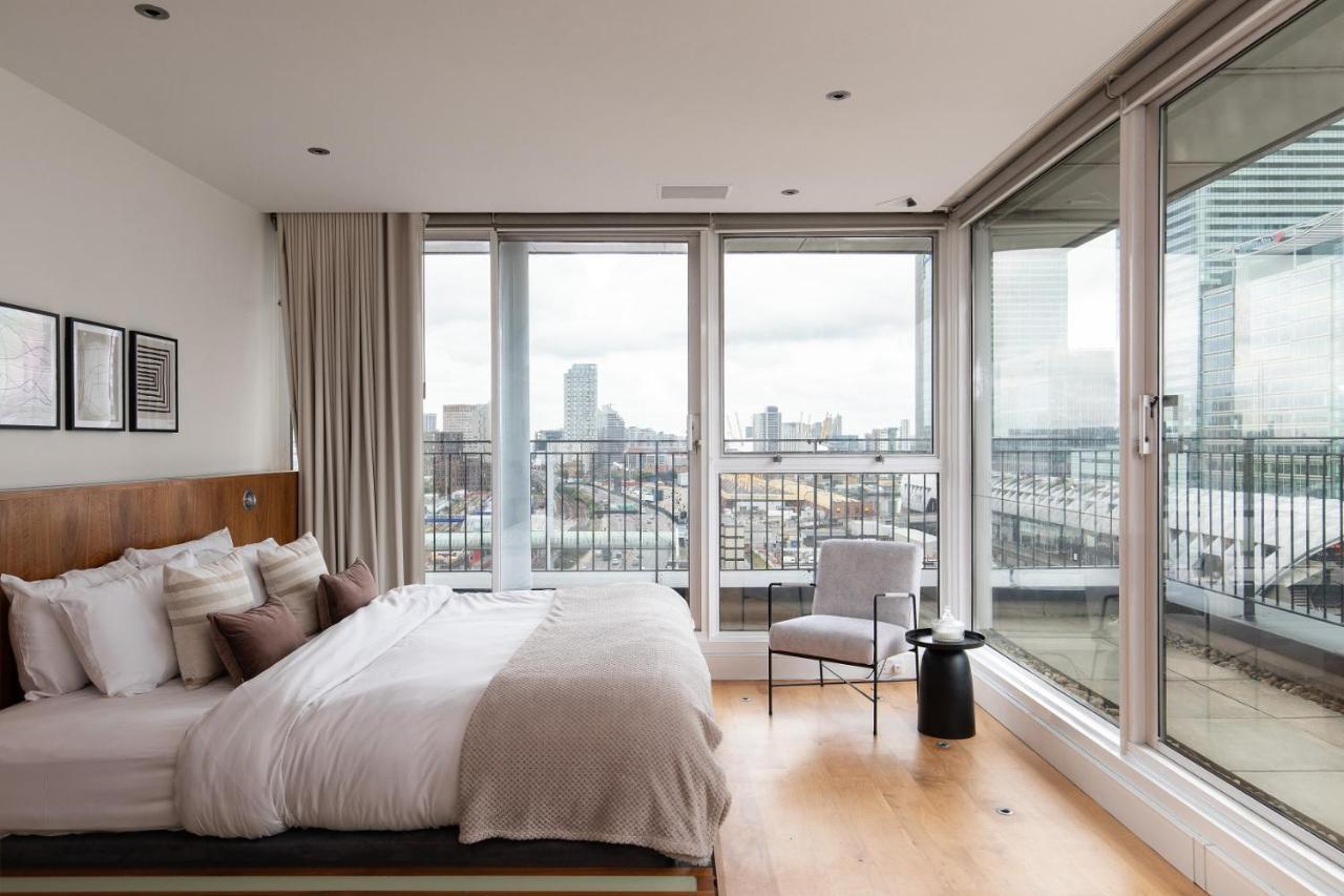 런던 The Canary Wharf Secret - Glamorous 3Bdr Flat With Terrace And Parking 아파트 외부 사진