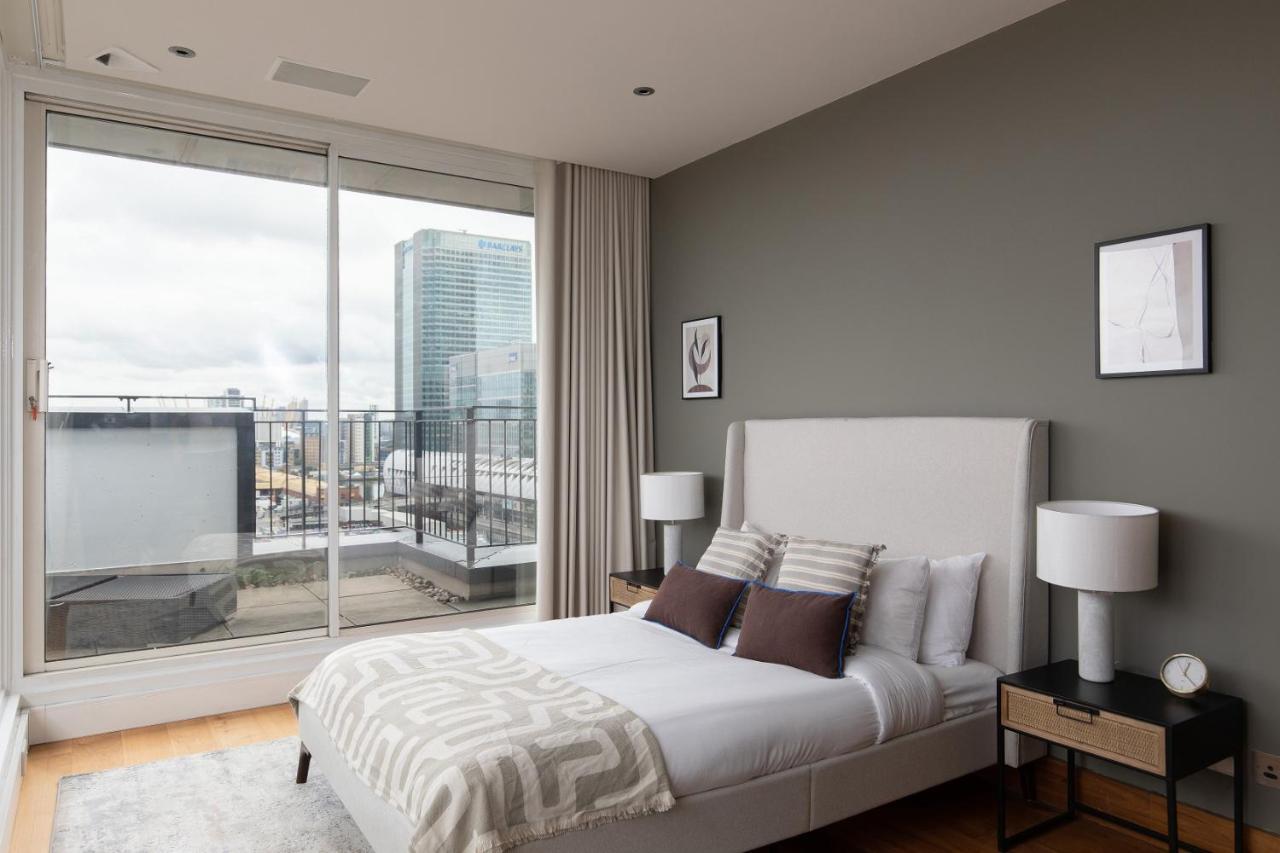 런던 The Canary Wharf Secret - Glamorous 3Bdr Flat With Terrace And Parking 아파트 외부 사진